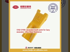 SY60 SY100 Sany Excavator Ultra Wear Resistance için kazıcı diş noktası