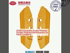 SK260-8 Kavga makinesi kovası koruyucusu Çetin koşullar için çift kalınlıklı takviye